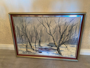 Original Oil Painting, "Winter Trees" by Fernand Labelle