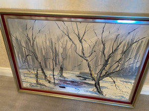 Original Oil Painting, "Winter Trees" by Fernand Labelle