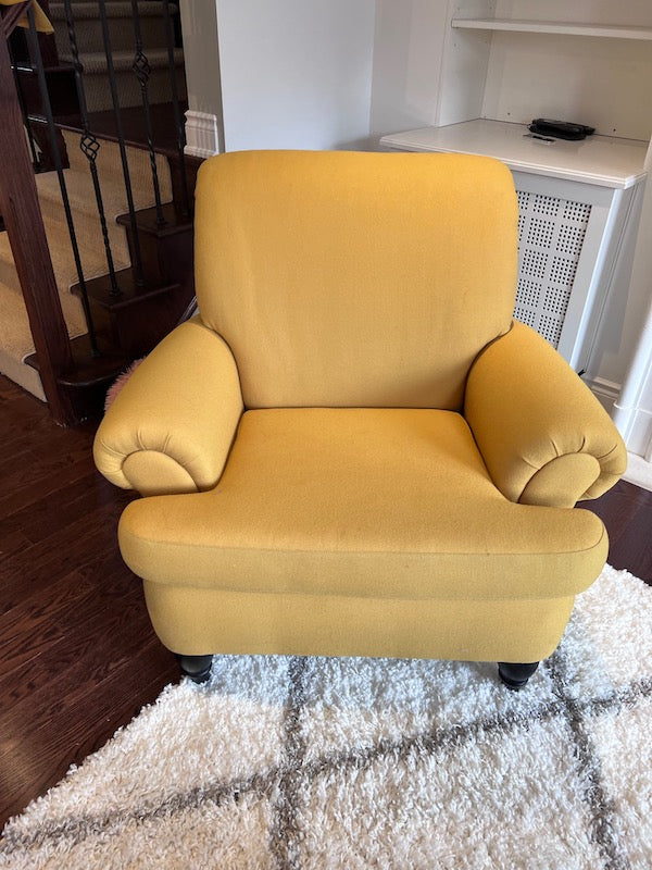Chic Yellow Upholstered Armchair