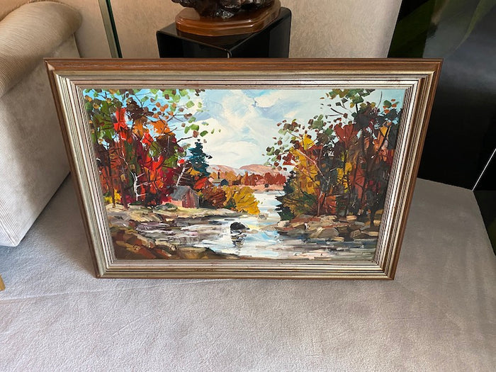 Original Framed Oil Painting- "Fall Trees" by G. Markovitch