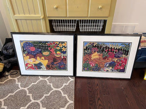 Pair of Colourful Garden Prints