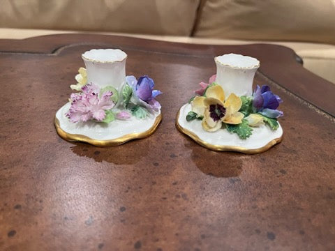 Crown Staffordshire Candle Holders
