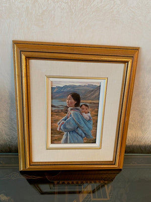 Original Painting/Drawing- "Summer Night in Pangnirtung" by Anna Noeh