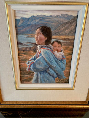Original Painting/Drawing- "Summer Night in Pangnirtung" by Anna Noeh
