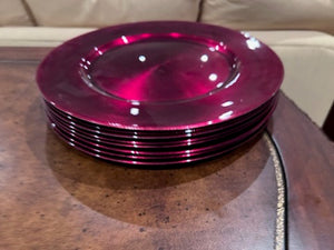 Red Charger Plate Lot