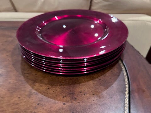 Red Charger Plate Lot