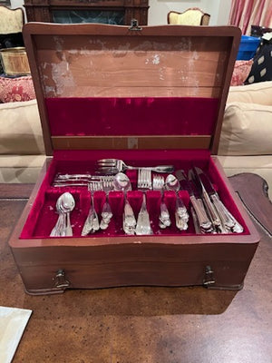 "Kings Plate" Silverplate Flatware Set- Service for 12