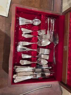 "Kings Plate" Silverplate Flatware Set- Service for 12