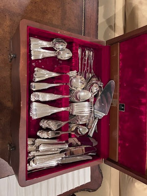 "Kings Plate" Silverplate Flatware Set- Service for 12