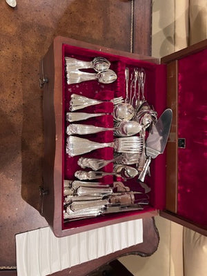 "Kings Plate" Silverplate Flatware Set- Service for 12