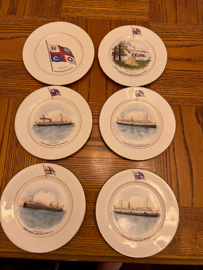 6 The Foley China northern navigation co ships plates