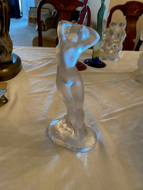 Lalique Crystal Frosted DANSEUSE BRAS BAISSE Nude Dancer