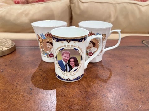 3 English 'Royal Family' Collectibles Mugs