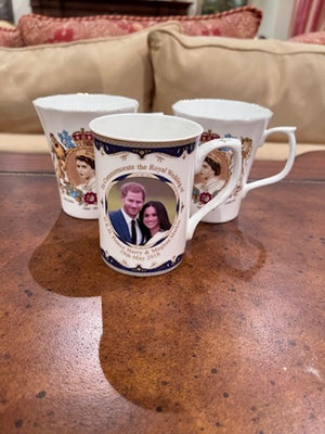3 English 'Royal Family' Collectibles Mugs