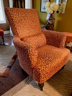 Giraffe Print Armchair