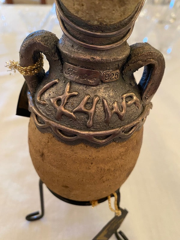 "Fine Art" Sterling Silver 925 Vase, Handmade in Israel