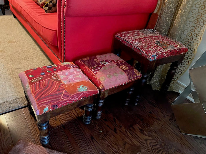 Quilt Style Stool Lot