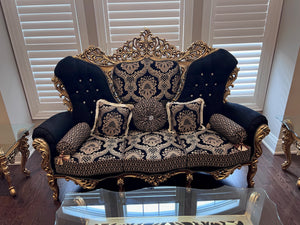 'Paradise Home Decor Furniture' Gold Wood Carved Sofa