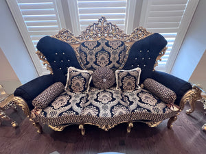 'Paradise Home Decor Furniture' Gold Wood Carved Sofa
