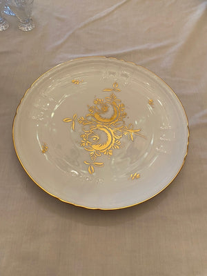 Vintage Birks Plate with Gold Accents- Made in France