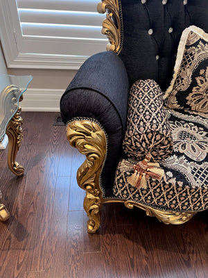 'Paradise Home Decor Furniture' Gold Wood Carved Sofa