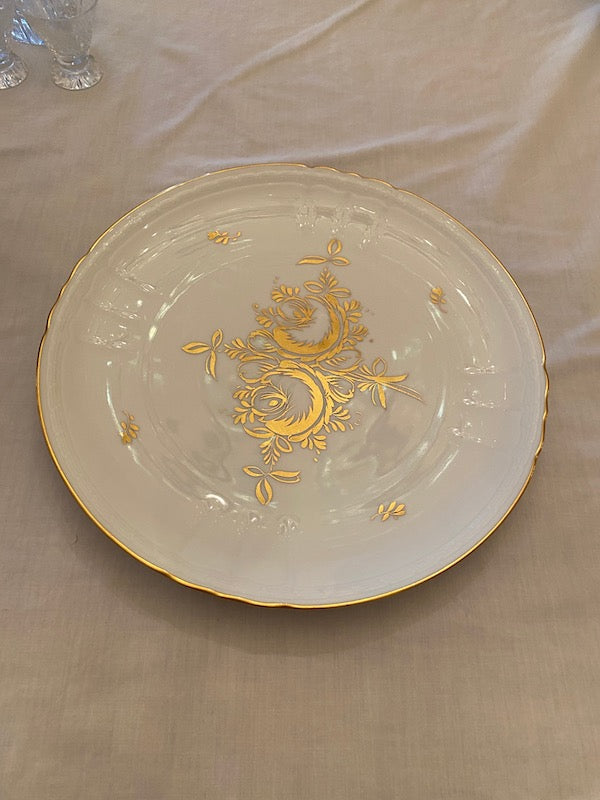 Vintage Birks Plate with Gold Accents- Made in France