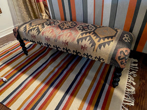 Abstract Upholstered Bench