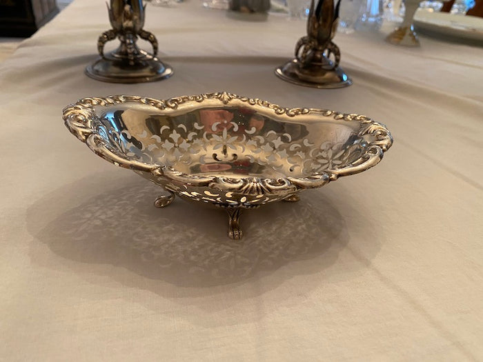Birks Sterling Silver Pierced Bonbon Footed Dish/Bowl