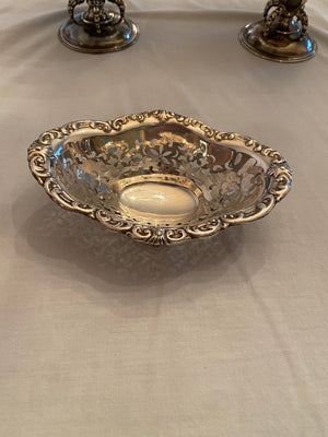 Birks Sterling Silver Pierced Bonbon Footed Dish/Bowl