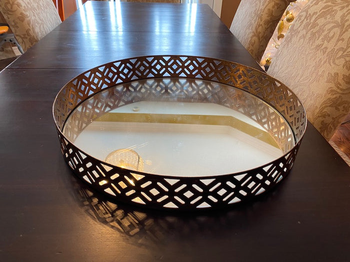 Round Mirrored Tray