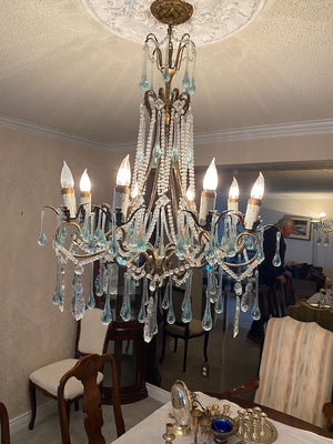 Elegant Chandelier with Glass Pendants