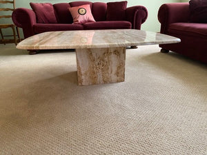 Travertine MCM Pedestal Coffee Table