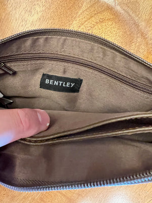 Bentley Brown Leather Cross Body Purse