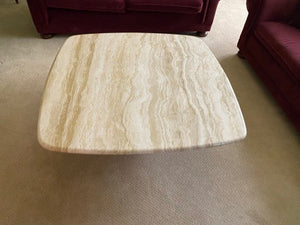 Travertine MCM Pedestal Coffee Table