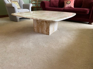 Travertine MCM Pedestal Coffee Table