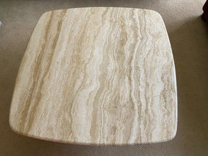 Travertine MCM Pedestal Coffee Table