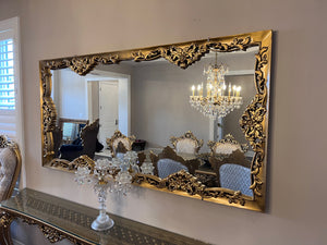 'Paradise Home Decor Furniture' Gold Wood Carved Mirror