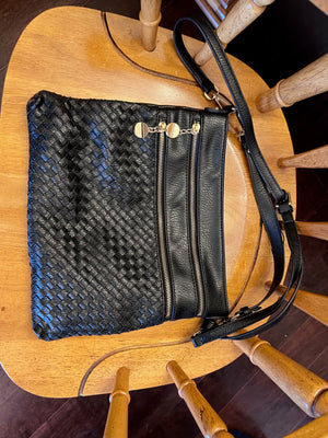 Black Leather Over The Shoulder Purse