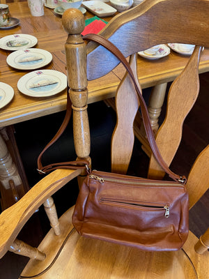 Brown Leather Over The Shoulder Purse