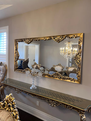 'Paradise Home Decor Furniture' Gold Wood Carved Mirror