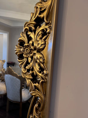 'Paradise Home Decor Furniture' Gold Wood Carved Mirror