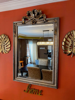 Gold and Silver Framed Ornate Mirror