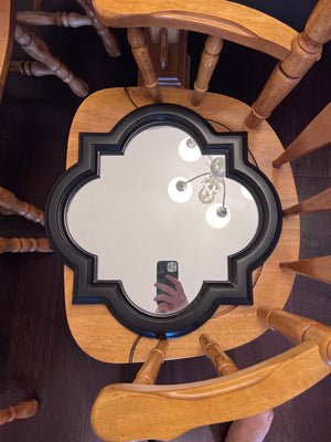Black Scalloped Mirror