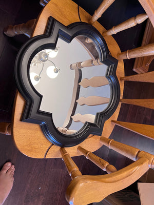 Black Scalloped Mirror