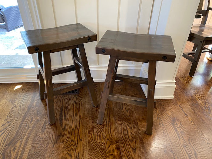 2 Mennonite Made Counter Stools