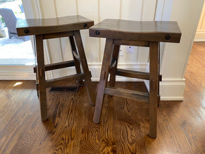 2 Mennonite Made Counter Stools