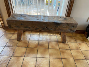 Solid Natural Wood Bench