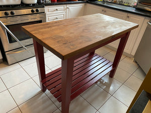 "John Boos" Blended-Grain Walnut-Top Country Butcher's Block Table