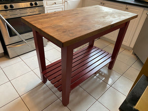 "John Boos" Blended-Grain Walnut-Top Country Butcher's Block Table