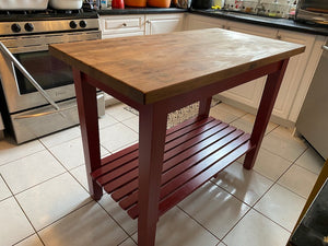 "John Boos" Blended-Grain Walnut-Top Country Butcher's Block Table